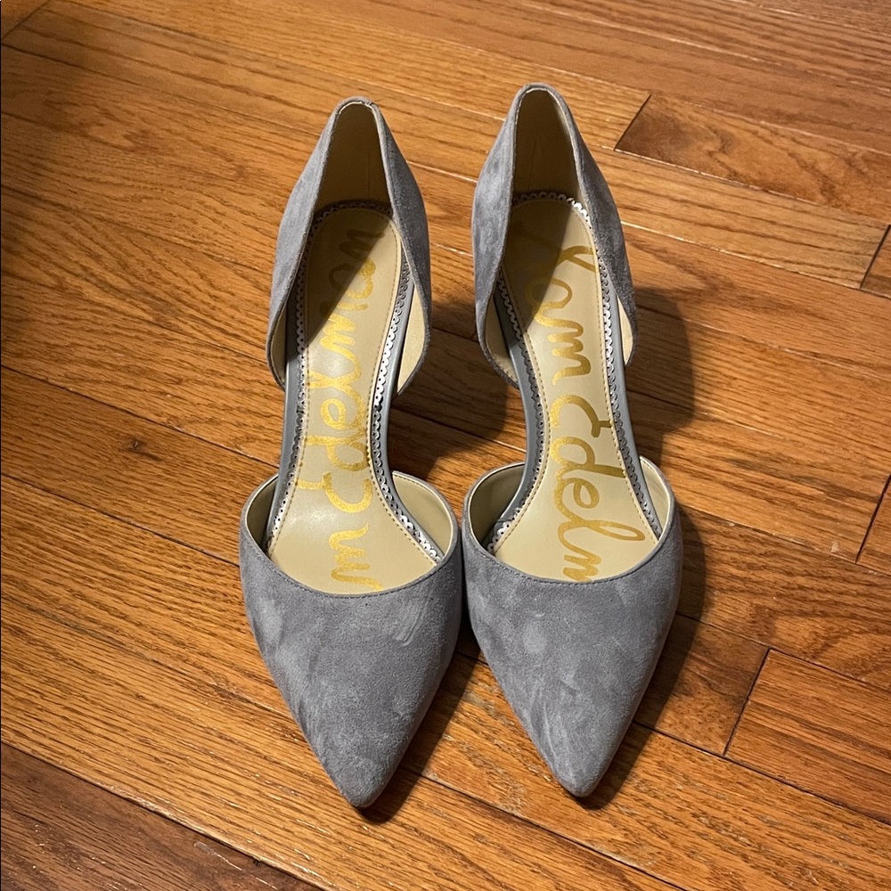Sam Edelman Suede Gray Heels